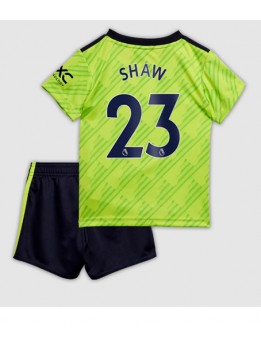Manchester United Luke Shaw #23 Ausweichtrikot für Kinder 2022-23 Kurzarm (+ Kurze Hosen)